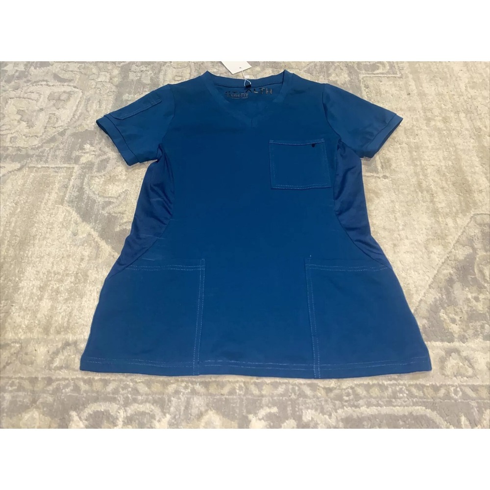 New‎ Stealth by Benefit Medical Scrubs Women's Shirt Too Sz Small Dark Aqua